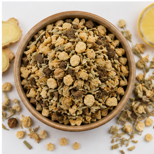 Infusión Jengibre-limón servida en taza
