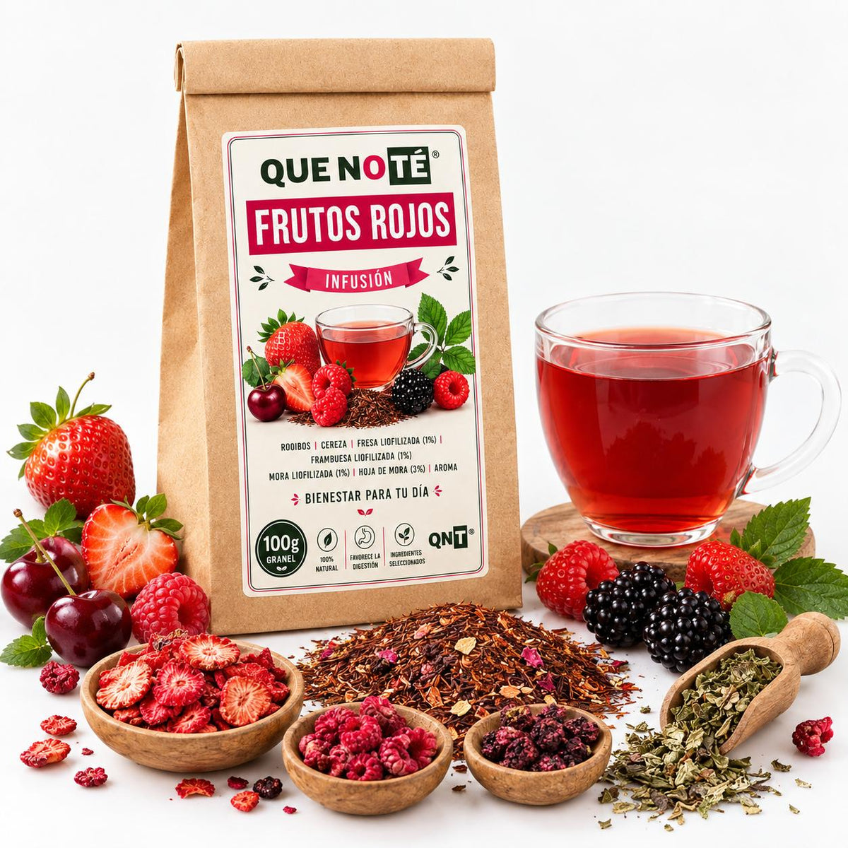 Infusión Frutos Rojos a granel, bolsa de 100 g – El Valle del Que No Té