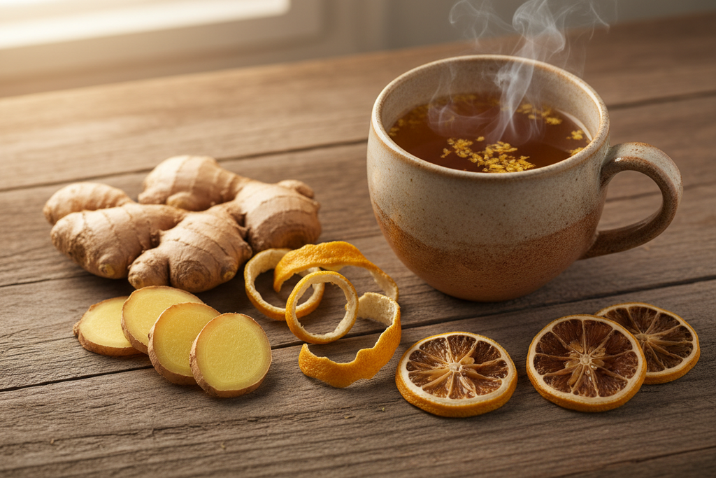 Infusión de jengibre y limón a granel con raíz fresca - El Valle del Que No Té